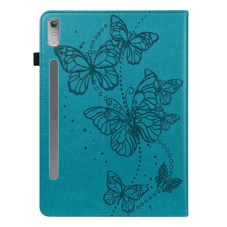 For Lenovo Pad Pro 2022 11.2 inch / Tab P11 Pro Gen 2 Embossed Butterfly Pattern Leather Tablet Case(Blue) - Lenovo by PMC TechLife | Online Shopping South Africa | PMC TechLife | Buy Now Pay Later Mobicred