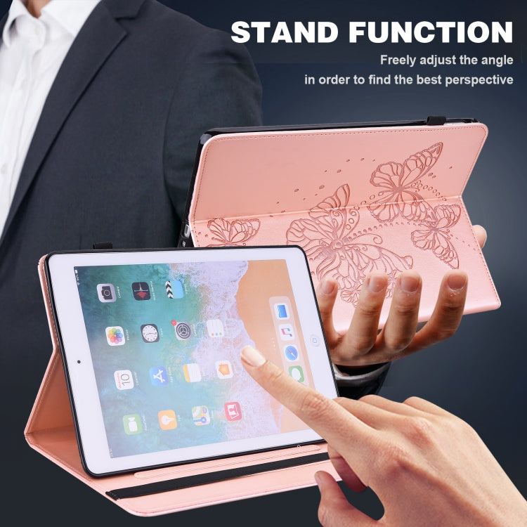 For Lenovo Pad Pro 2022 11.2 inch / Tab P11 Pro Gen 2 Embossed Butterfly Pattern Leather Tablet Case(Pink) - Lenovo by PMC TechLife | Online Shopping South Africa | PMC TechLife | Buy Now Pay Later Mobicred