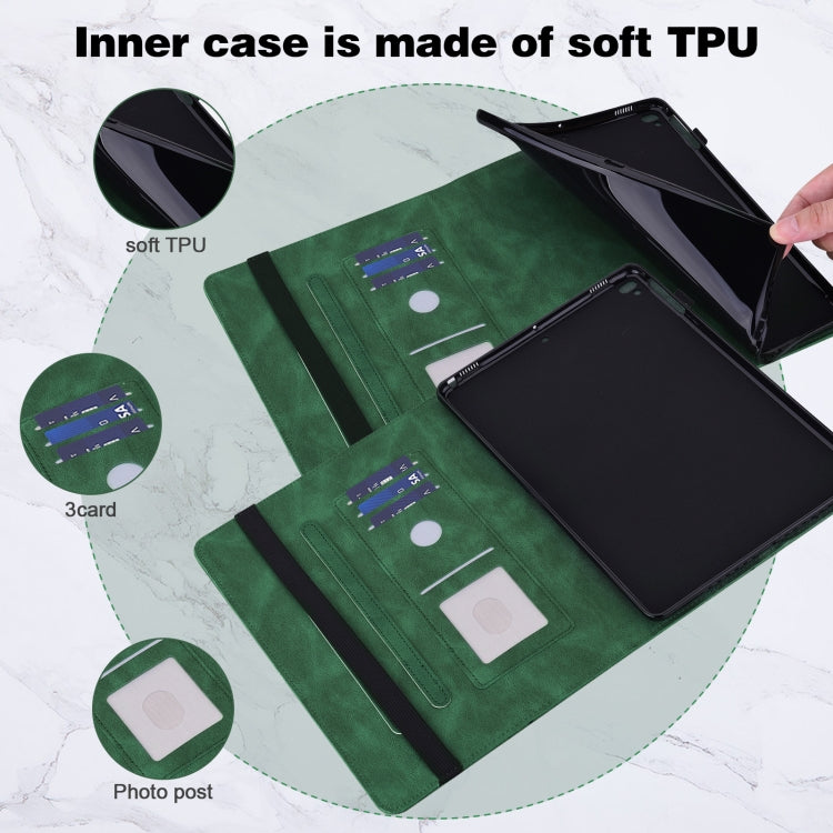 For Lenovo Pad Plus 2023 11.5 inch / Tab P11 Gen 2 Embossed Butterfly Pattern Leather Tablet Case(Green) - Lenovo by PMC TechLife | Online Shopping South Africa | PMC TechLife | Buy Now Pay Later Mobicred