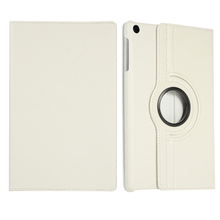 For Huawei Matepad SE 10.4 360 Degree Rotation Litchi Texture Tablet Leather Case(White) - Huawei Cases by PMC TechLife | Online Shopping South Africa | PMC TechLife