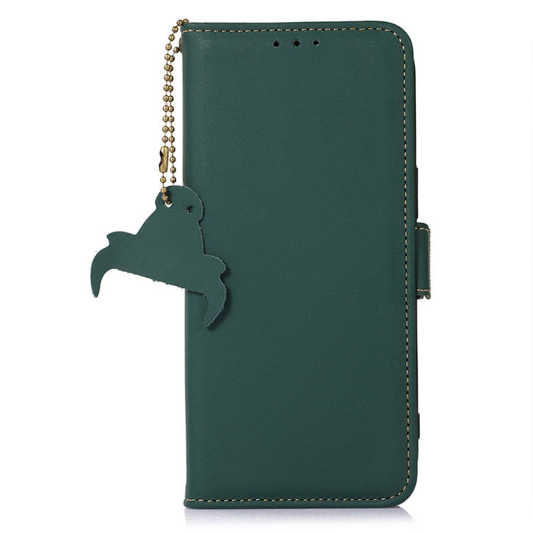 For OnePlus Ace 2 5G / 11R 5G Genuine Leather Magnetic RFID Leather Phone Case(Green) - free shipping - PMC TechLife - Order now!