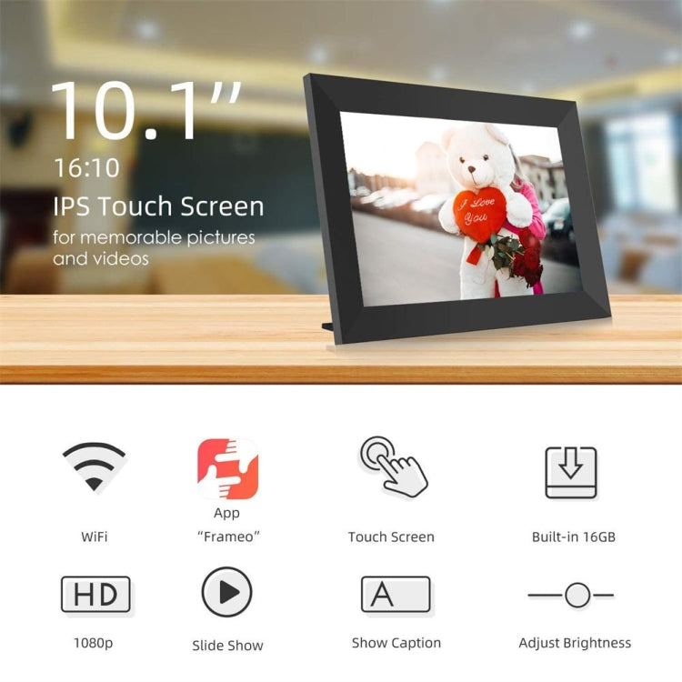 10.1 inch IPS Display WiFi Cloud Photo Frame, RK3126C Quad Core up to 1.5GHz, 1GB+16GB, Power Plug:UK Plug(Black) - free shipping - PMC Jewellery - Order now!