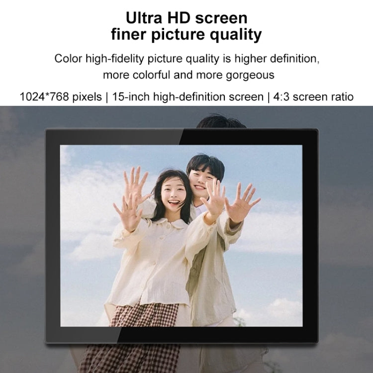 15 inch LED Display WiFi Cloud Photo Frame, RK3126C Quad Core up to 1.5GHz, Android 6.0, 1GB+16GB(AU Plug) - free shipping - PMC Jewellery - Order now!