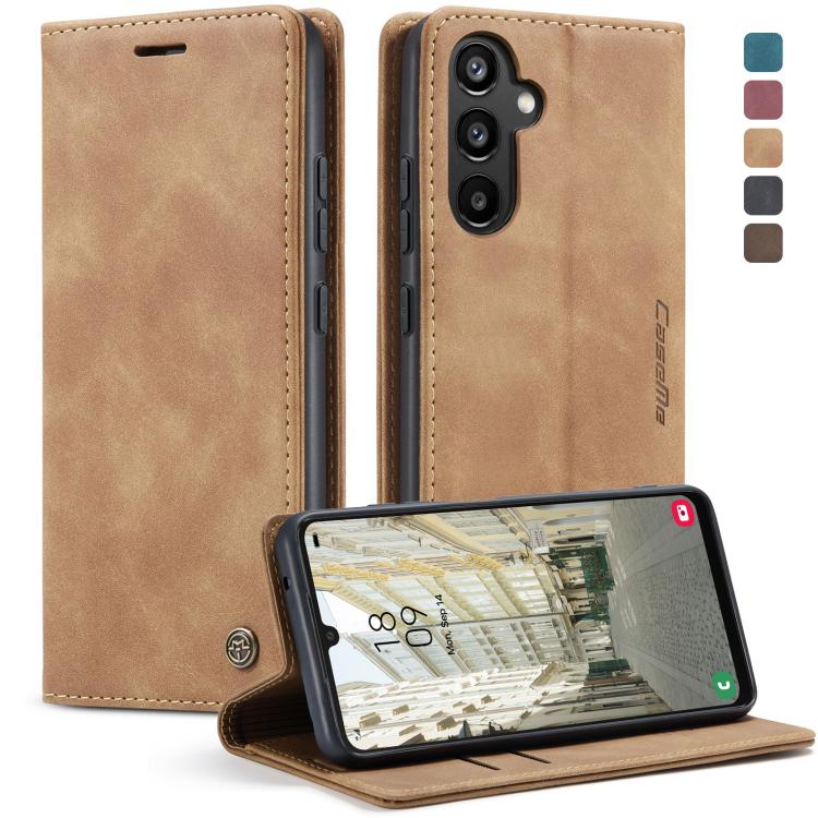 For Samsung Galaxy A34 5G CaseMe 013 Multifunctional Horizontal Flip Leather Phone Case(Brown) - free shipping - PMC TechLife - Order now!