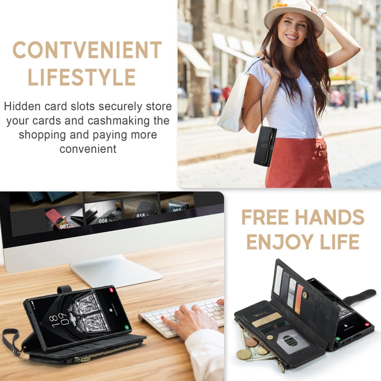 For Samsung Galaxy S23 Ultra 5G CaseMe C30 Multifunctional Leather Phone Case(Black) - Galaxy S23 Ultra 5G Cases by CaseMe | Online Shopping South Africa | PMC Jewellery | Buy Now Pay Later Mobicred