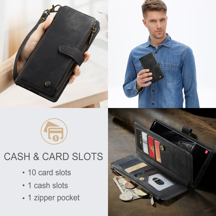 For Samsung Galaxy S23 Ultra 5G CaseMe C30 Multifunctional Leather Phone Case(Black) - Galaxy S23 Ultra 5G Cases by CaseMe | Online Shopping South Africa | PMC Jewellery | Buy Now Pay Later Mobicred