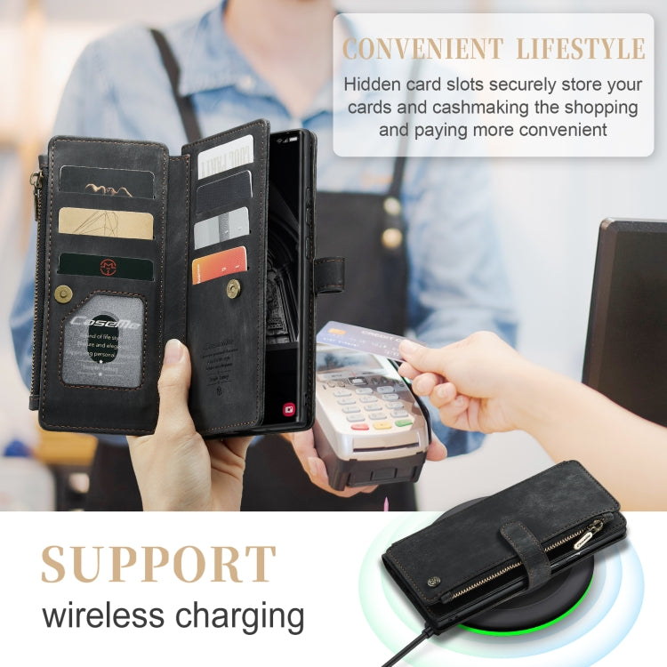 For Samsung Galaxy S23 Ultra 5G CaseMe C30 Multifunctional Leather Phone Case(Black) - Galaxy S23 Ultra 5G Cases by CaseMe | Online Shopping South Africa | PMC Jewellery | Buy Now Pay Later Mobicred