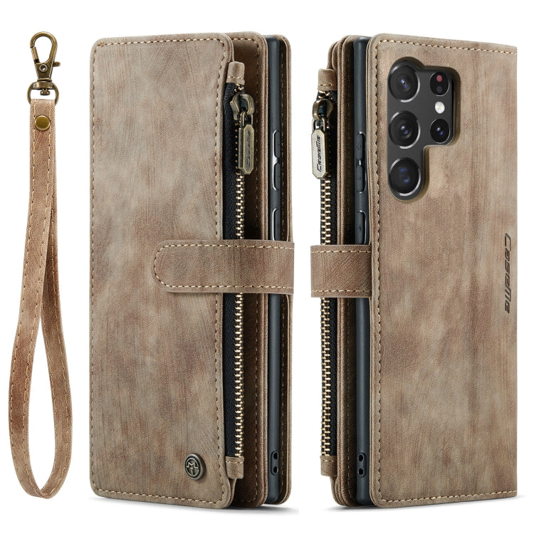 For Samsung Galaxy S23 Ultra 5G CaseMe C30 Multifunctional Leather Phone Case(Brown) - Galaxy S23 Ultra 5G Cases by CaseMe | Online Shopping South Africa | PMC Jewellery | Buy Now Pay Later Mobicred