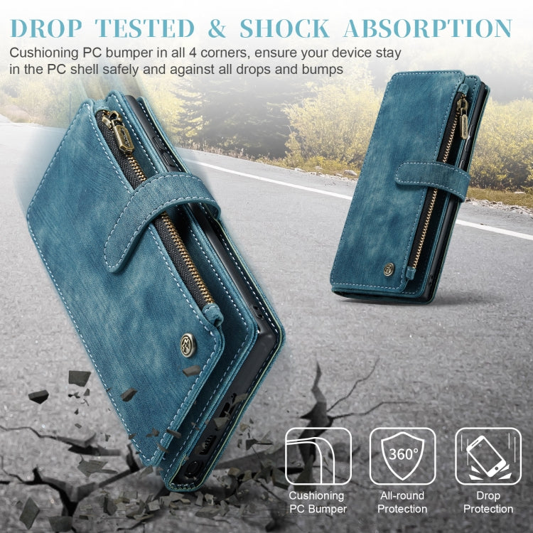 For Samsung Galaxy S23 Ultra 5G CaseMe C30 Multifunctional Leather Phone Case(Blue) - Galaxy S23 Ultra 5G Cases by CaseMe | Online Shopping South Africa | PMC Jewellery | Buy Now Pay Later Mobicred
