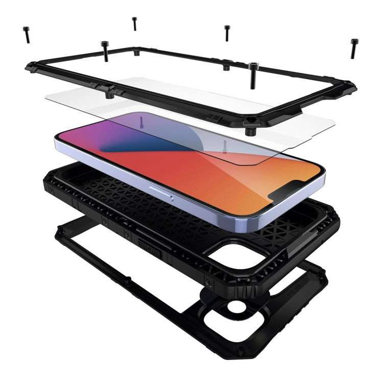 For iPhone 14 RedPepper Wolf 360 Full Body Rugged Life Waterproof Phone Case(Black) - iPhone 14 Cases by RedPepper | Online Shopping South Africa | PMc TechLife | Buy Now Pay Later Mobicred