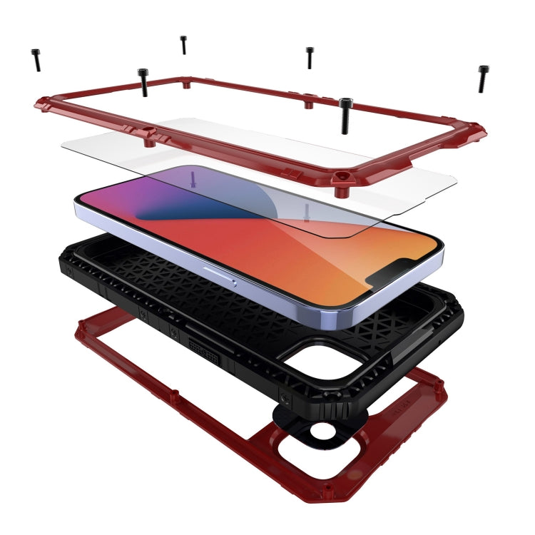 For iPhone 14 RedPepper Wolf 360 Full Body Rugged Life Waterproof Phone Case(Red) - iPhone 14 Cases by RedPepper | Online Shopping South Africa | PMc TechLife | Buy Now Pay Later Mobicred