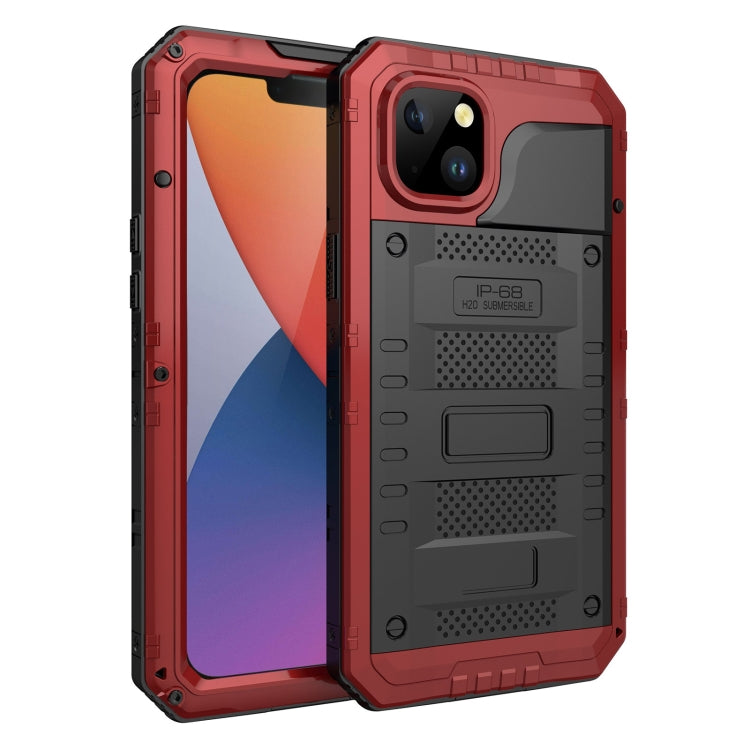 For iPhone 14 Plus RedPepper Wolf 360 Full Body Rugged Life Waterproof Phone Case(Red) - iPhone 14 Plus Cases by RedPepper | Online Shopping South Africa | PMc TechLife | Buy Now Pay Later Mobicred