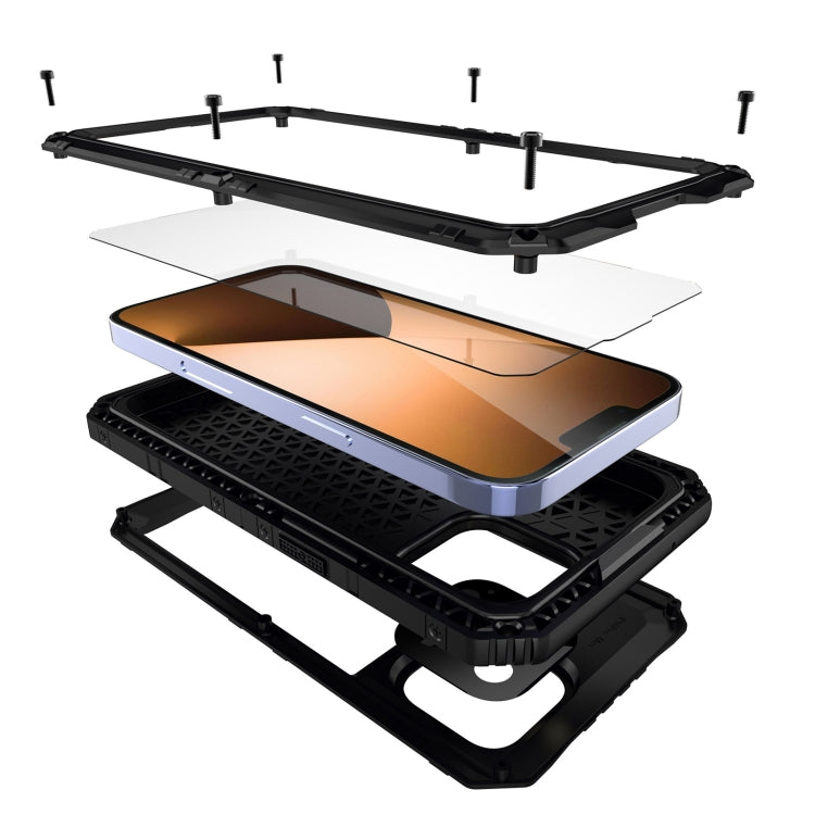 For iPhone 14 Pro RedPepper Wolf 360 Full Body Rugged Life Waterproof Phone Case(Black) - iPhone 14 Pro Cases by RedPepper | Online Shopping South Africa | PMc TechLife | Buy Now Pay Later Mobicred