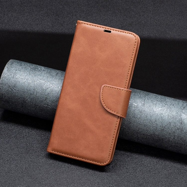 For Xiaomi Redmi A3 Lambskin Texture Pure Color Flip Leather Phone Case(Brown) - Xiaomi Cases by PMC TechLife | Online Shopping South Africa | PMC TechLife | Buy Now Pay Later Mobicred