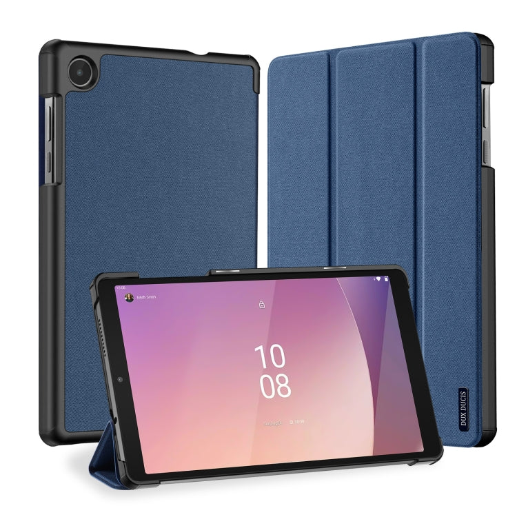 For Lenovo Tab M8 4th Gen DUX DUCIS Domo Series Magnetic Flip Leather Tablet Case(Blue) - free shipping - PMC Jewellery - Order now!
