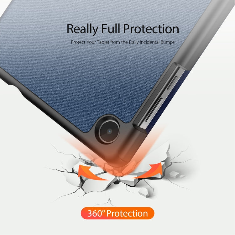 For Lenovo Tab M8 4th Gen DUX DUCIS Domo Series Magnetic Flip Leather Tablet Case(Blue) - free shipping - PMC Jewellery - Order now!