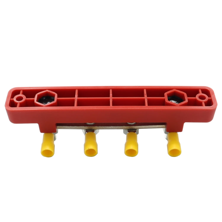 CP-3118 150A 12-48V RV Yacht Single-row 2-way Busbar with 4pcs Terminals(Red) - Booster Cable & Clip by PMC TechLife | Online Shopping South Africa | PMC TechLife | Buy Now Pay Later Mobicred
