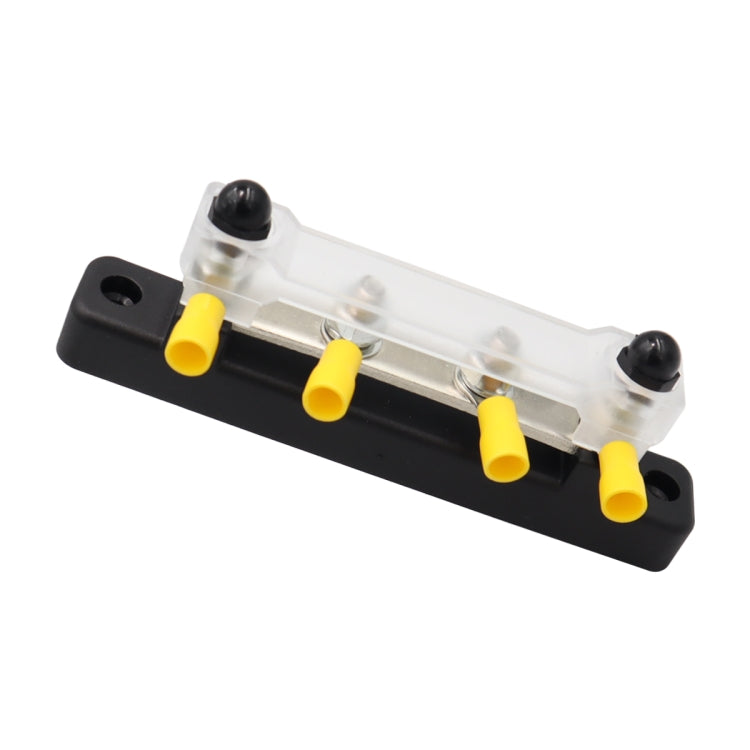CP-3119 150A 12-48V RV Yacht Single-row 2-way Busbar with 4pcs Terminals(Black) - Booster Cable & Clip by PMC TechLife | Online Shopping South Africa | PMC TechLife | Buy Now Pay Later Mobicred