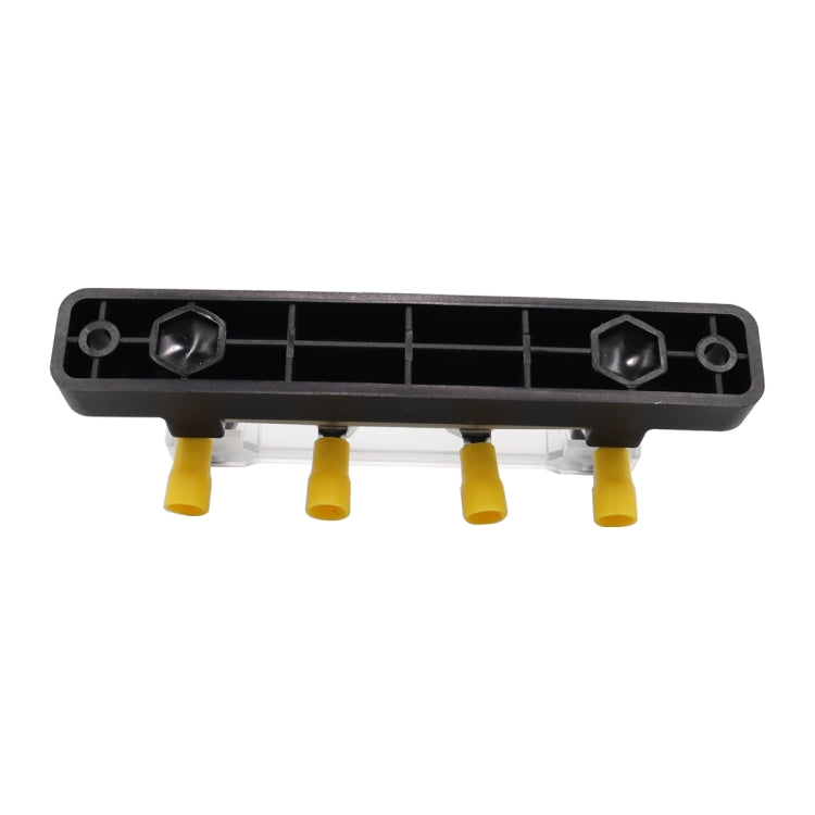 CP-3119 150A 12-48V RV Yacht Single-row 2-way Busbar with 4pcs Terminals(Black) - Booster Cable & Clip by PMC TechLife | Online Shopping South Africa | PMC TechLife | Buy Now Pay Later Mobicred