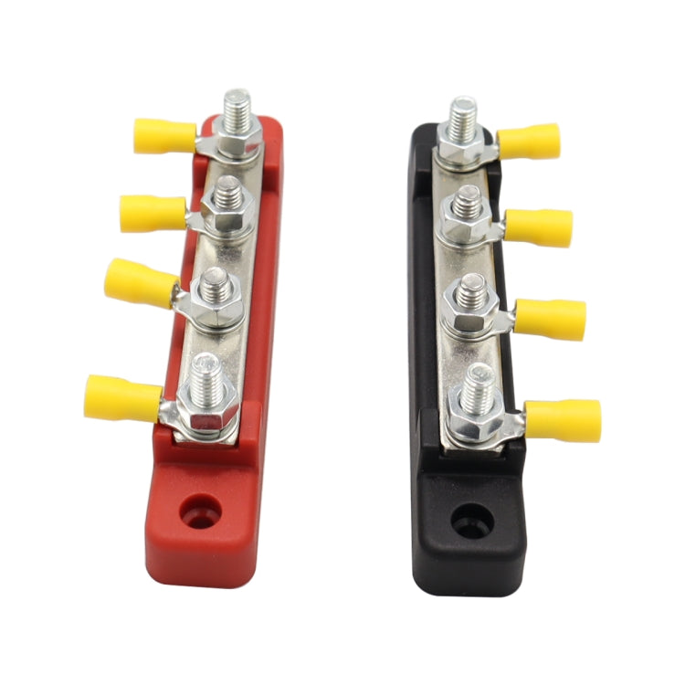 CP-3120 1 Pair 150A 12-48V RV Yacht Single-row 2-way Busbar with 8pcs Terminals(Black + Red) - Booster Cable & Clip by PMC TechLife | Online Shopping South Africa | PMC TechLife | Buy Now Pay Later Mobicred