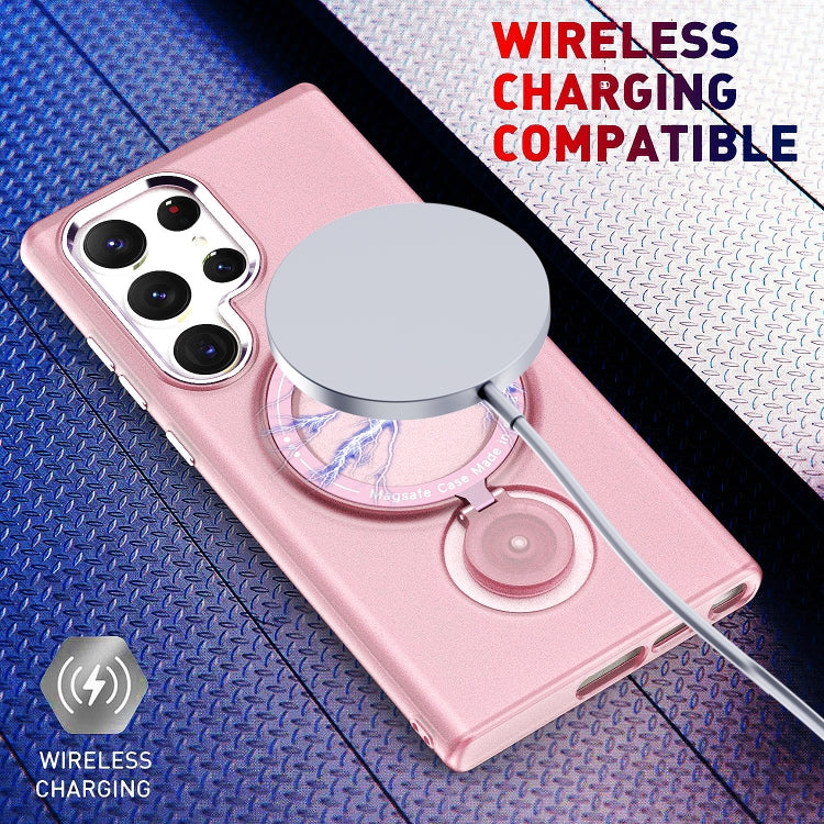 For Samsung Galaxy S23 Ultra 5G 360 Degree Rotation Holder MagSafe Magnetic Phone Case(Light Blue) - Galaxy S23 Ultra 5G Cases by PMC TechLife | Online Shopping South Africa | PMC TechLife