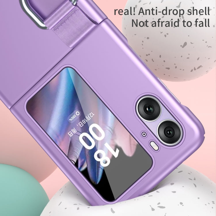 For OPPO Find N2 Flip Skin Feel Ultra-thin Ring Buckle Shockproof Phone Case(Green) - Find N2 Flip Cases by PMC TechLife | Online Shopping South Africa | PMC TechLife | Buy Now Pay Later Mobicred