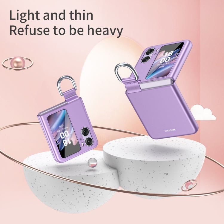 For OPPO Find N2 Flip Skin Feel Ultra-thin Ring Buckle Shockproof Phone Case(Purple) - Find N2 Flip Cases by PMC TechLife | Online Shopping South Africa | PMC TechLife