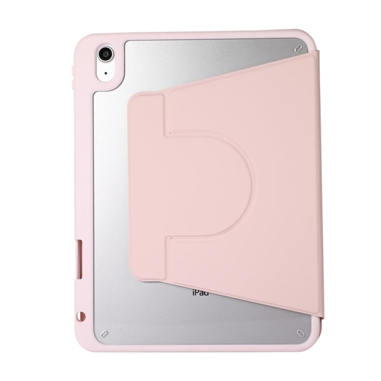 2 in 1 Acrylic Split Rotating Leather Tablet Case For iPad Air 13 2025 / 2024 / iPad Pro 12.9 2022 / 2020 / 2021 / 2018(Pink) - iPad Pro 12.9 (2022/2021) Cases by PMC TechLife | Online Shopping South Africa | PMC TechLife | Buy Now Pay Later Mobicred