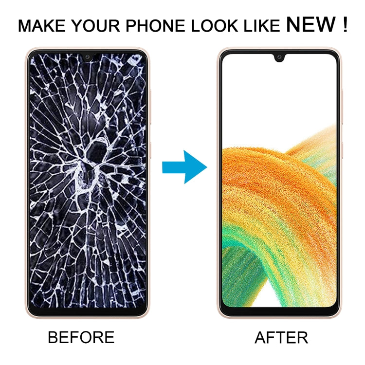 For Samsung Galaxy A33 5G SM-A336 6.36 inch OLED LCD Screen Digitizer Full Assembly with Frame (Gold) - free shipping - PMc TechLife - Order now!