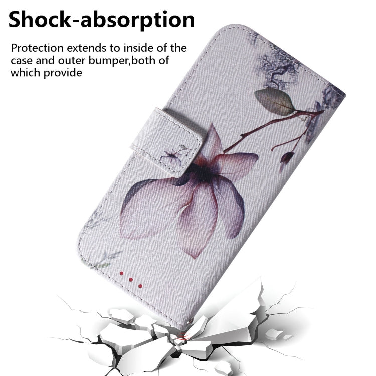 For OPPO Reno8 T 4G Coloured Drawing Flip Leather Phone Case(Magnolia) - OPPO Cases by PMC TechLife | Online Shopping South Africa | PMC TechLife | Buy Now Pay Later Mobicred