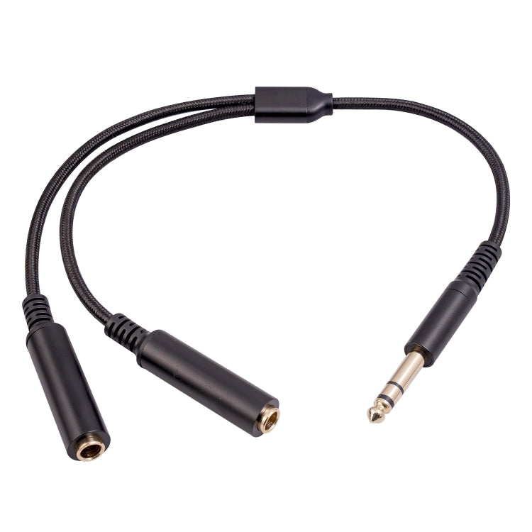 3718 6.35mm Male to Dual Female 1/4 TRS Stereo Audio Cable, Length: 30cm - Microphone Audio Cable & Connector by PMC TechLife | Online Shopping South Africa | PMC TechLife