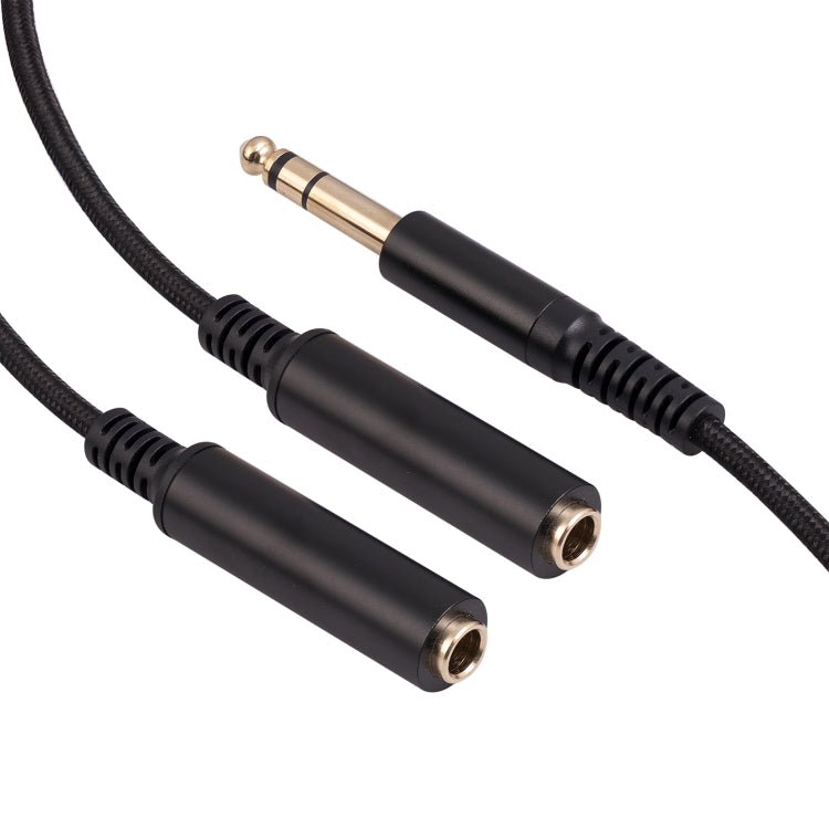 3718 6.35mm Male to Dual Female 1/4 TRS Stereo Audio Cable, Length: 30cm - Microphone Audio Cable & Connector by PMC TechLife | Online Shopping South Africa | PMC TechLife