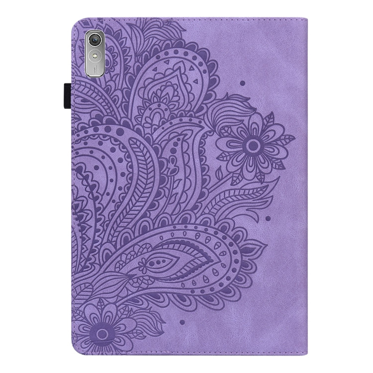 For Lenovo Tab P11 Gen 2 Peacock Embossed Pattern Leather Tablet Case(Purple) - Lenovo by PMC TechLife | Online Shopping South Africa | PMC TechLife | Buy Now Pay Later Mobicred