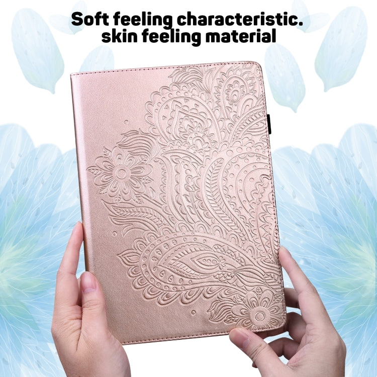 For Lenovo Tab P11 Pro Gen 2 Peacock Embossed Pattern Leather Tablet Case(Rose Gold) - Lenovo by PMC TechLife | Online Shopping South Africa | PMC TechLife | Buy Now Pay Later Mobicred