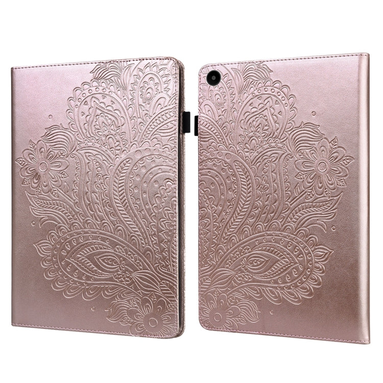 For Huawei MatePad SE 10.4 2022 Peacock Embossed Pattern Leather Tablet Case(Rose Gold) - Huawei by PMC TechLife | Online Shopping South Africa | PMC TechLife | Buy Now Pay Later Mobicred