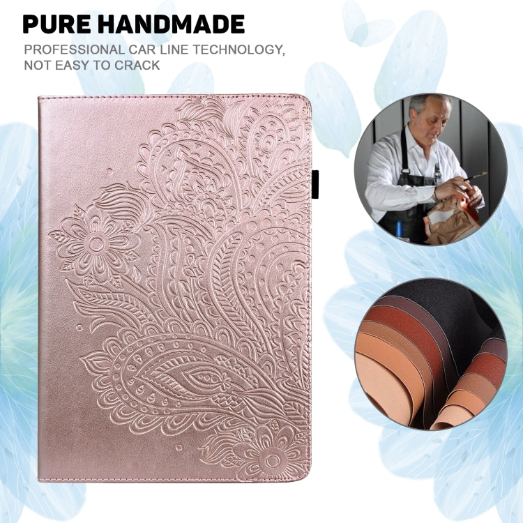 For Huawei MatePad SE 10.4 2022 Peacock Embossed Pattern Leather Tablet Case(Rose Gold) - Huawei by PMC TechLife | Online Shopping South Africa | PMC TechLife | Buy Now Pay Later Mobicred