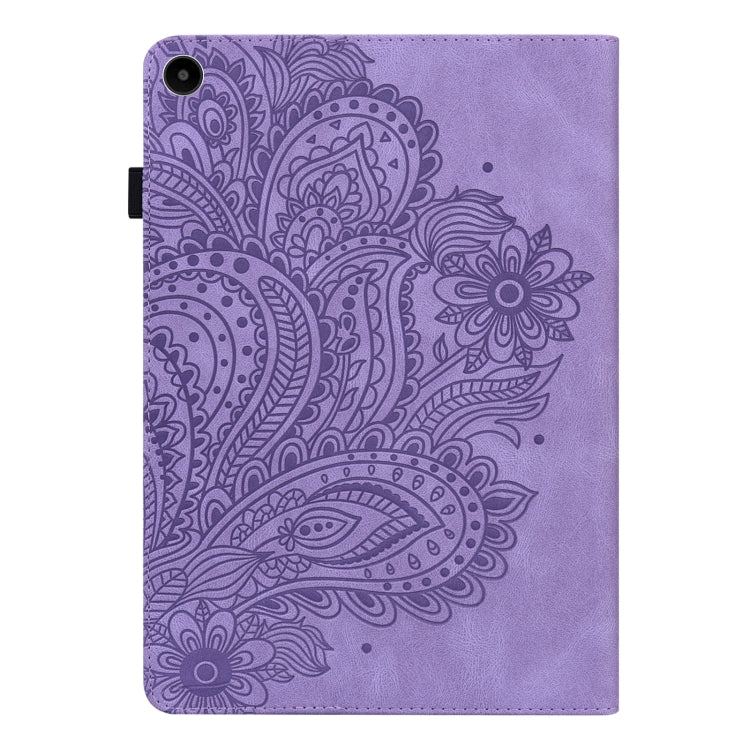 For Huawei MatePad SE 10.4 2022 Peacock Embossed Pattern Leather Tablet Case(Purple) - Huawei by PMC TechLife | Online Shopping South Africa | PMC TechLife | Buy Now Pay Later Mobicred