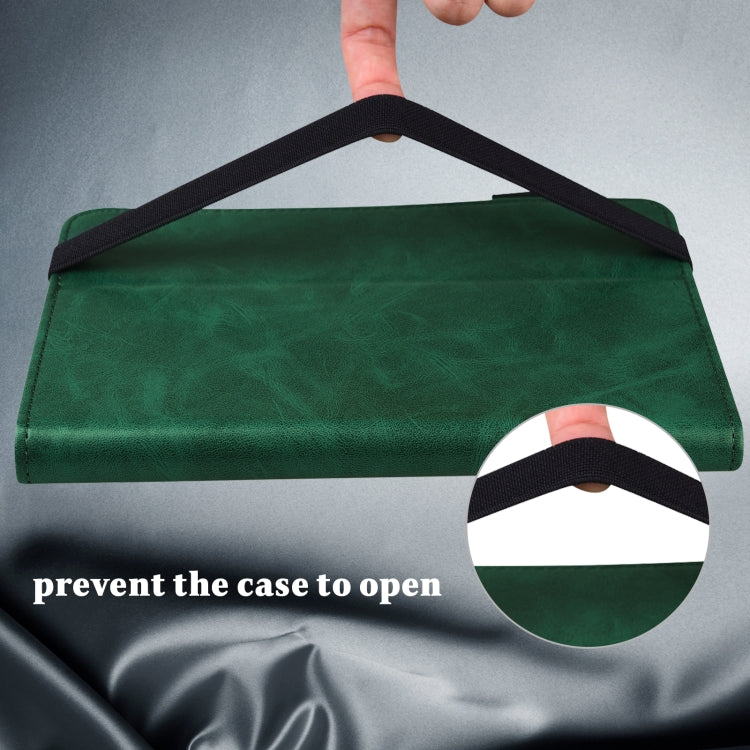 For Lenovo Tab M8 4th Gen TB-300FU Embossed Striped Leather Tablet Case(Green) - Lenovo by PMC TechLife | Online Shopping South Africa | PMC TechLife | Buy Now Pay Later Mobicred