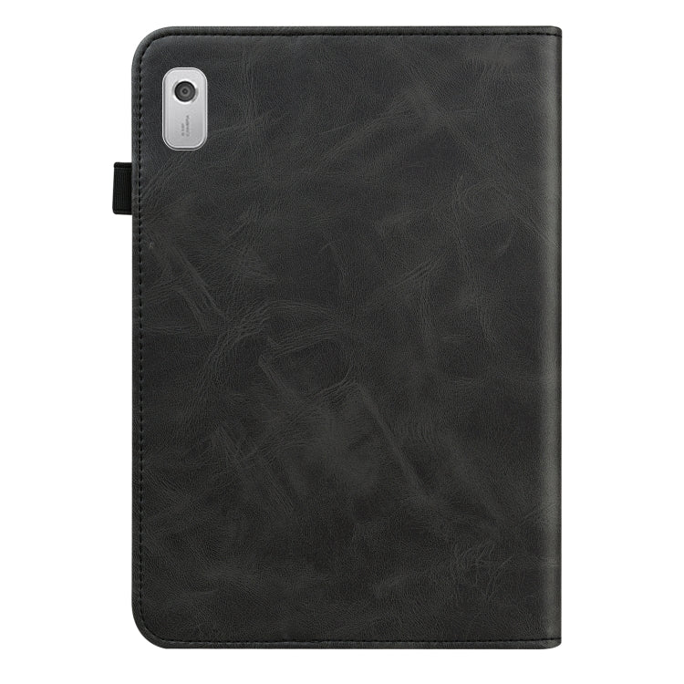 For Lenovo Tab M8 4th Gen TB-300FU Embossed Striped Leather Tablet Case(Black) - free shipping - PMC TechLife - Order now!