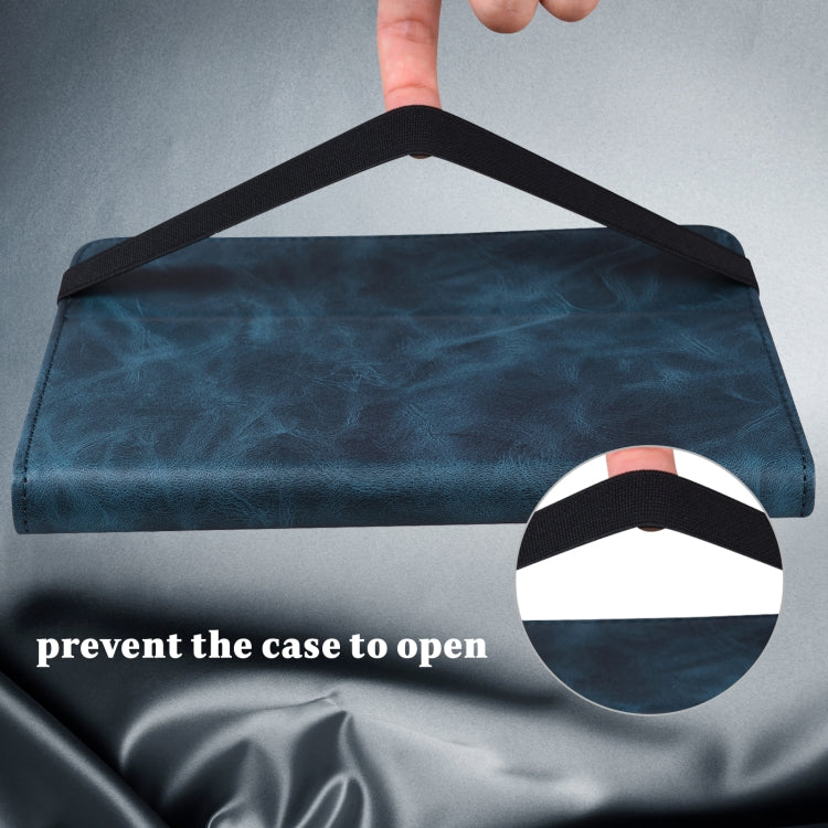 For Lenovo Tab P11 Pro Gen 2 Embossed Striped Leather Tablet Case(Blue) - Lenovo by PMC TechLife | Online Shopping South Africa | PMC TechLife | Buy Now Pay Later Mobicred