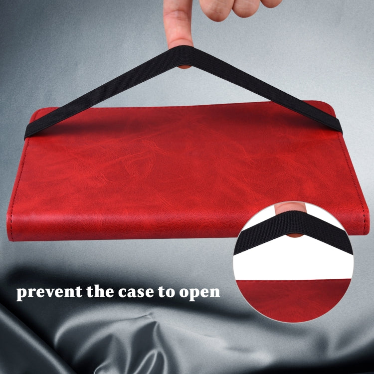 For Lenovo Tab P11 Pro Gen 2 Embossed Striped Leather Tablet Case(Red) - Lenovo by PMC TechLife | Online Shopping South Africa | PMC TechLife | Buy Now Pay Later Mobicred