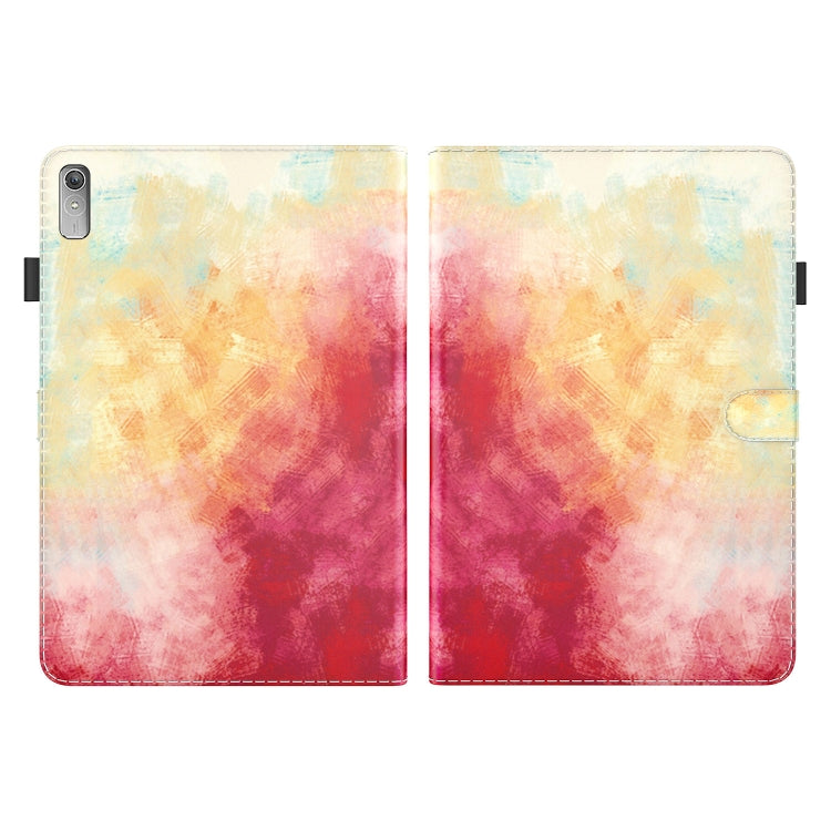 For Lenovo Tab P11 Gen 2 11.5 Watercolor Pattern Flip Leather Tablet Case(Spring Cherry) - Lenovo by PMC TechLife | Online Shopping South Africa | PMC TechLife | Buy Now Pay Later Mobicred