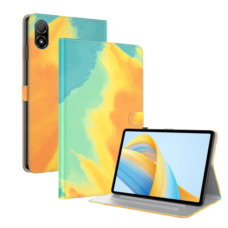 For Honor Pad V8 Pro Watercolor Pattern Flip Leather Tablet Case(Autumn Leaves) - Lenovo by PMC TechLife | Online Shopping South Africa | PMC TechLife | Buy Now Pay Later Mobicred