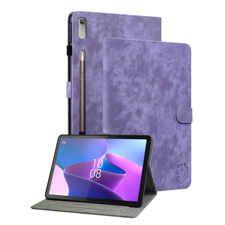 For Lenovo Tab P11 Pro Gen 2 11.2 Tiger Pattern Flip Leather Tablet Case(Purple) - free shipping - PMC TechLife - Order now!