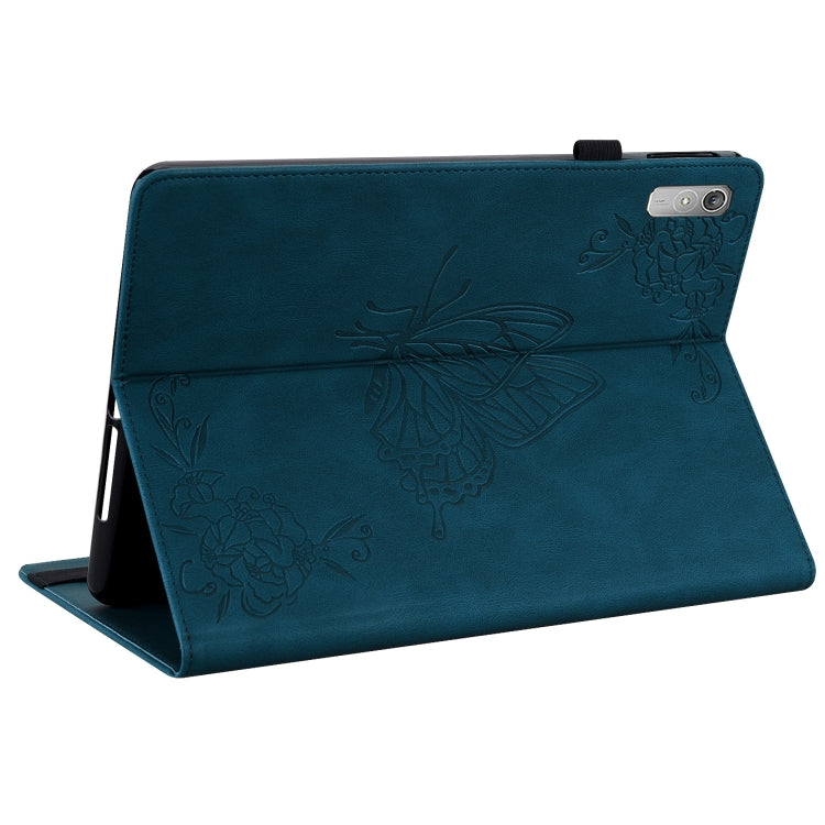 For Lenovo Tab P11 Gen 2 11.5 Butterfly Flower Embossed Leather Tablet Case(Blue) - Lenovo by PMC TechLife | Online Shopping South Africa | PMC TechLife | Buy Now Pay Later Mobicred
