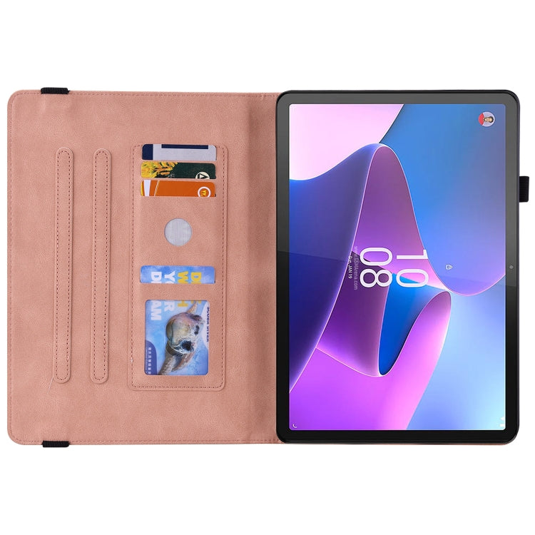 For Lenovo Tab P11 Gen 2 11.5 Butterfly Flower Embossed Leather Tablet Case(Rose Gold) - Lenovo by PMC TechLife | Online Shopping South Africa | PMC TechLife | Buy Now Pay Later Mobicred
