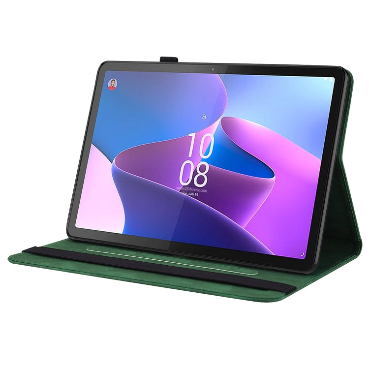 For Lenovo Tab P11 Pro Gen 2 11.2 Butterfly Flower Embossed Leather Tablet Case(Green) - Lenovo by PMC TechLife | Online Shopping South Africa | PMC TechLife | Buy Now Pay Later Mobicred