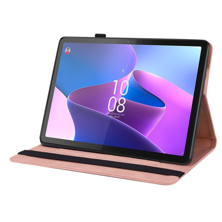 For Lenovo Tab P11 Pro Gen 2 11.2 Butterfly Flower Embossed Leather Tablet Case(Rose Gold) - Lenovo by PMC TechLife | Online Shopping South Africa | PMC TechLife | Buy Now Pay Later Mobicred