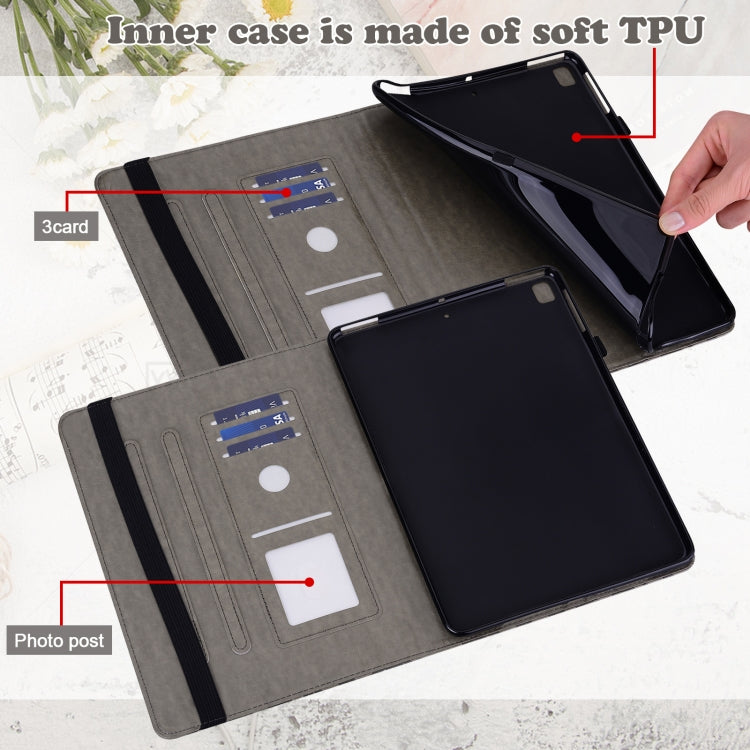 For Lenovo Tab P11 Gen 2 Tree & Deer Pattern Embossed Leather Tablet Case(Grey) - Lenovo by PMC TechLife | Online Shopping South Africa | PMC TechLife | Buy Now Pay Later Mobicred