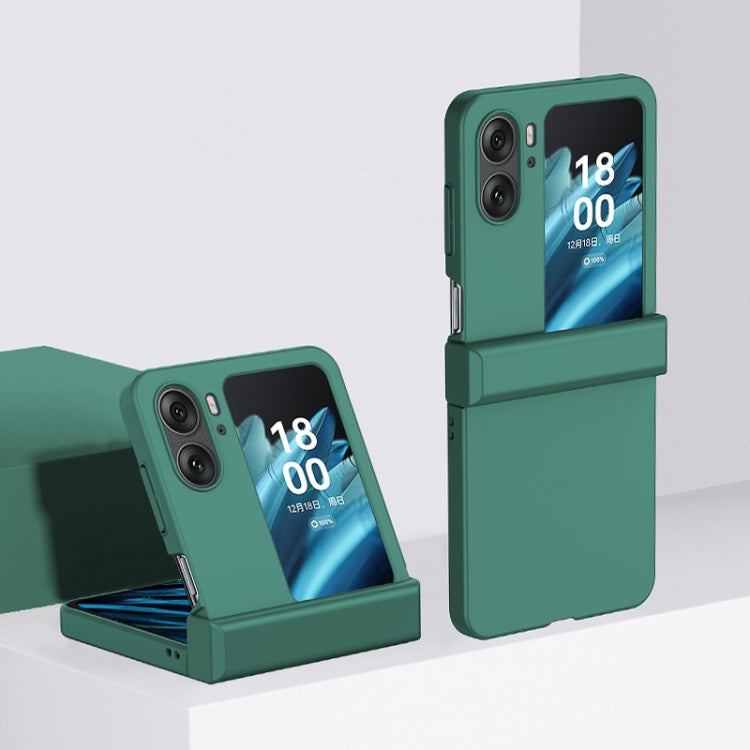 For OPPO Find N2 Flip Three-stage Skin Feel PC Phone Case with Hinge(Green) - Find N2 Flip Cases by PMC TechLife | Online Shopping South Africa | PMC TechLife